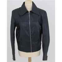 Cuir Veritable size L navy pure leather jacket