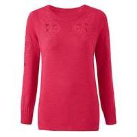 Cut Out Embroidered Jumper