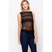 Cut Out Mesh Insert Vest Top