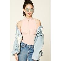 Cutout Mock Neck Bodysuit