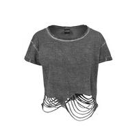 Cut Cropped Tee - Size: L