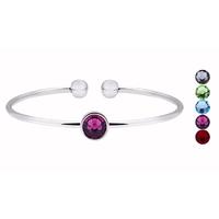 Cuff Bangle With Crystals From Swarovski - 5 Colours!
