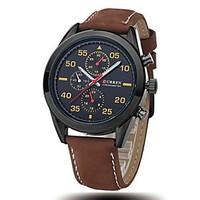 CURREN Men\'s Army Design Military Watch Japanese Quartz Leather Strap Cool Watch Unique Watch Fashion Watch