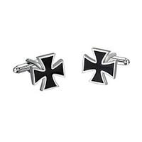 Cufflinks 2pcs, Color Block Black-White Fashionable Cufflink Men\'s Jewelry