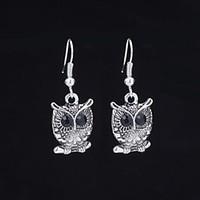 Cute Owl Silver Alloy Earrings (1 Pair)