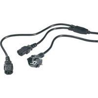 Current Y cable [1x PG plug - 2x IEC C13 socket ] 1.70 m Black Renkforce