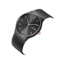 CURREN Men\'s Unisex Dress Watch Fashion Watch Wrist watch Quartz Large Dial Stainless Steel Band Charm Casual Multi-ColoredGold Black