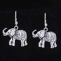 Cute Elephant Silver Alloy Earrings (1 Pair)