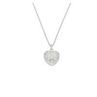 Cubic Zirconia Necklace Heart Silver