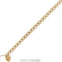 curb link charm bracelet with padlock 7519cm