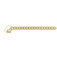 Curb Link Charm Bracelet with Padlock 7.5/19cm