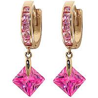 Cubic Zirconia Huggie Earrings 7.58ctw in 9ct Gold