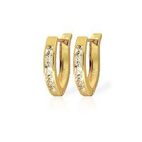 Cubic Zirconia Huggie Earrings 0.5ctw in 9ct Gold