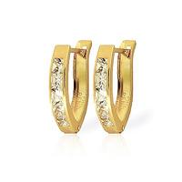 cubic zirconia huggie earrings 158ctw in 9ct gold