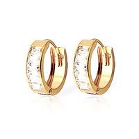 Cubic Zirconia Huggie Earrings 3.5ctw in 9ct Gold