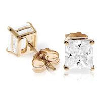 Cubic Zirconia Alexandra Stud Earrings 4.0ctw in 9ct Gold