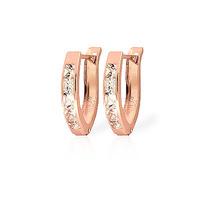 Cubic Zirconia Huggie Earrings 0.5ctw in 9ct Rose Gold