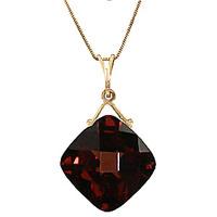 cushion cut garnet pendant necklace 875ct in 9ct gold