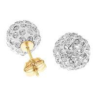 Cubic Zirconia Paris Stud Ball Earrings 4.0ctw in 9ct Gold