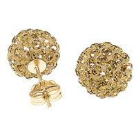 Cubic Zirconia Paris Stud Ball Earrings 4.0ctw in 9ct Gold