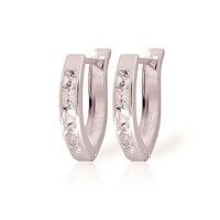 Cubic Zirconia Huggie Earrings 1.58ctw in 9ct White Gold