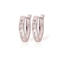 Cubic Zirconia Huggie Earrings 0.5ctw in 9ct White Gold