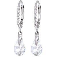 Cubic Zirconia Drop Earrings 4.5ctw in 9ct White Gold