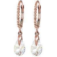 cubic zirconia drop earrings 45ctw in 9ct rose gold