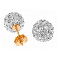 Cubic Zirconia Paris Stud Ball Earrings 4.0ctw in 9ct Rose Gold