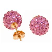 Cubic Zirconia Paris Stud Ball Earrings 4.0ctw in 9ct Rose Gold