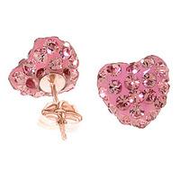 cubic zirconia paris stud earrings 265ctw in 9ct rose gold