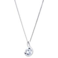 Cubic Zirconia Set Pendant and Chain