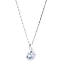 Cubic Zirconia Set Pendant and Chain