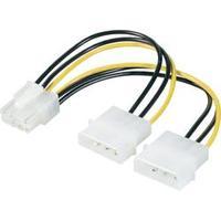 current y cable 2x ide power plug 4 pin 1x pci e plug 8 pin 015 m yell ...