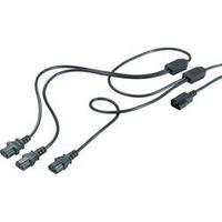 Current Extension cable [1x IEC C14 plug - 3x IEC C13 socket ] 3.20 m Black Renkforce