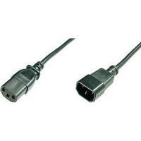 current cable 1x iec c14 plug 1x iec c13 socket 120 m black digitus