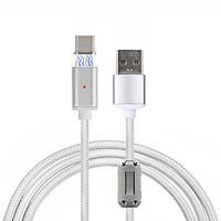 Cwxuan Magnetic Ring Anti-Interference Detachable Magnetic Adhesion Braided Charging Data Cable for USB-C Type-C Phone