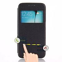 Cwxuan Smart Touch Slide Answer Phone Design PU Leather Flip Cases for Samsung Galaxy S6 Edge