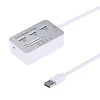 Cwxuan High Speed 3 Port USB 3.0 Hub with SD / TF / MS / M2 / Card Reader for Laptop/ PC (17cm)