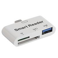 Cwxuan Type-C 3 in 1 Card Reader Adapter USB/TF/SD for Macbook and Type-C Smart Phone