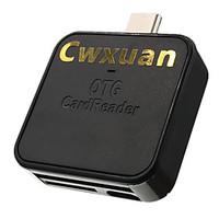 Cwxuan USB 3.1 Type-C TF / SD Card Reader Adapter for MacBook 12 / Xiaomi5 / 4C / Letv and other Type-C Port Smart Phone