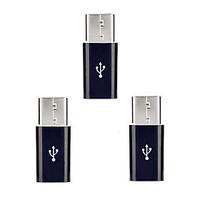 Cwxuan USB 3.1 Type-C Male to Micro USB 5pin Female Extension Adapters (3 PCS)