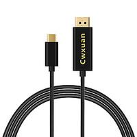 Cwxuan USB 3.1 Type-C Male to DisplayPort DP Male 4K HDTV Adapter Cable for Chromebook Macbook Laptop