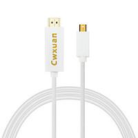 Cwxuan Mini DisplayPort DP to HDMI 1080P HDTV Adapter Cable for MacBook