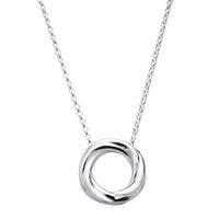 CW Sellors Necklace Flat Round Disc Medium Silver