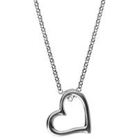 cw sellors necklace open heart silver