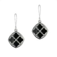 C.W Sellors Earrings Abbey Whitby Jet And Silver