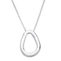 cw sellors necklace open twist pear silver