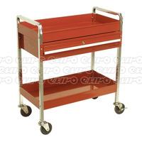 cx101d trolley 2 level extra heavy duty with lockable drawer
