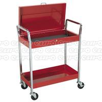 cx104 trolley 2 level extra heavy duty with lockable top